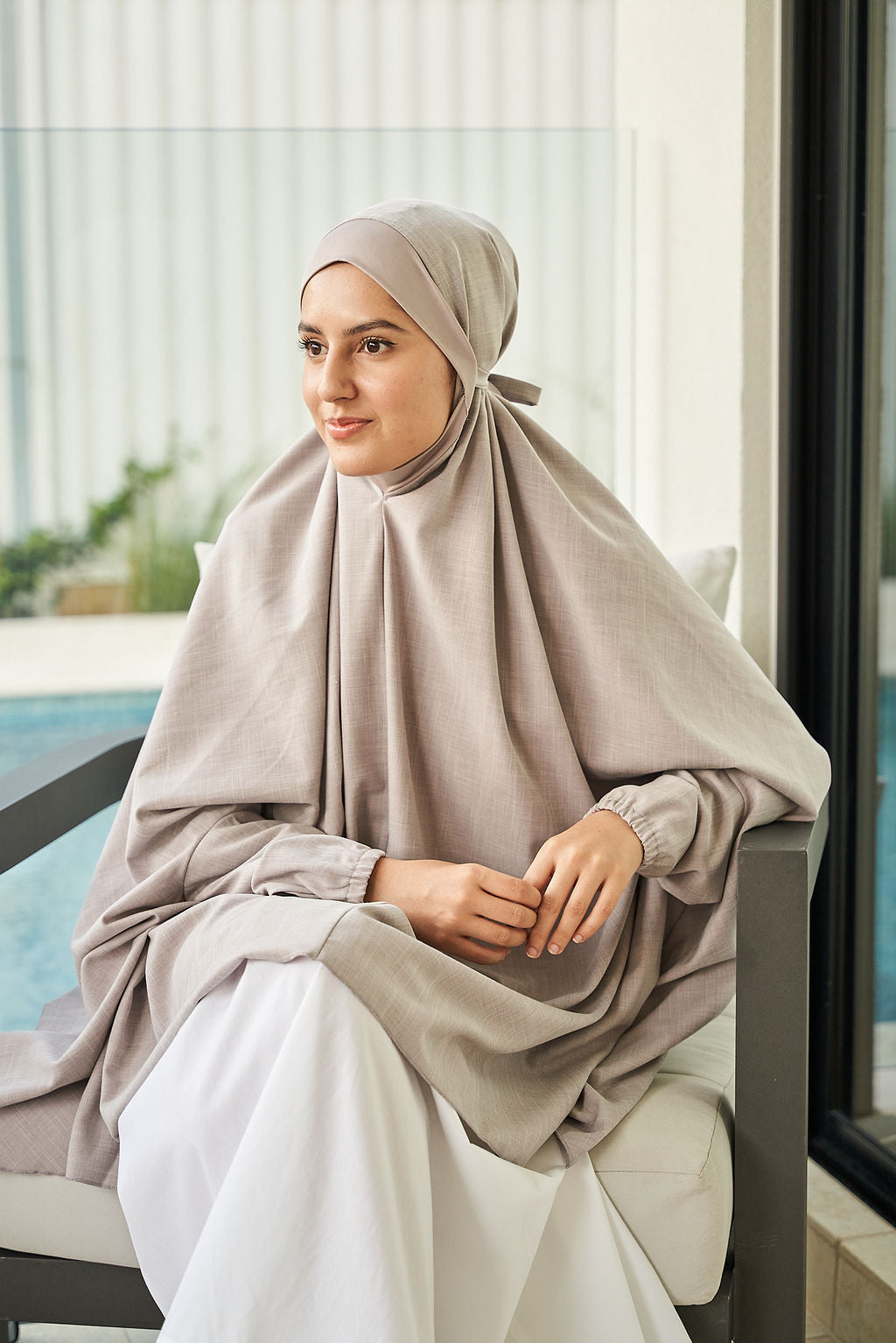 Fawn Linen Jilbab