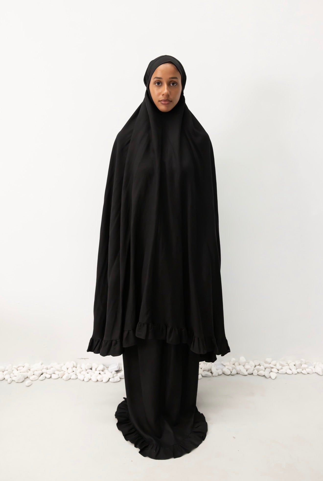 Linen Black Iman Prayer Set - ADULTS