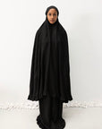 Linen Black Iman Prayer Set - ADULTS
