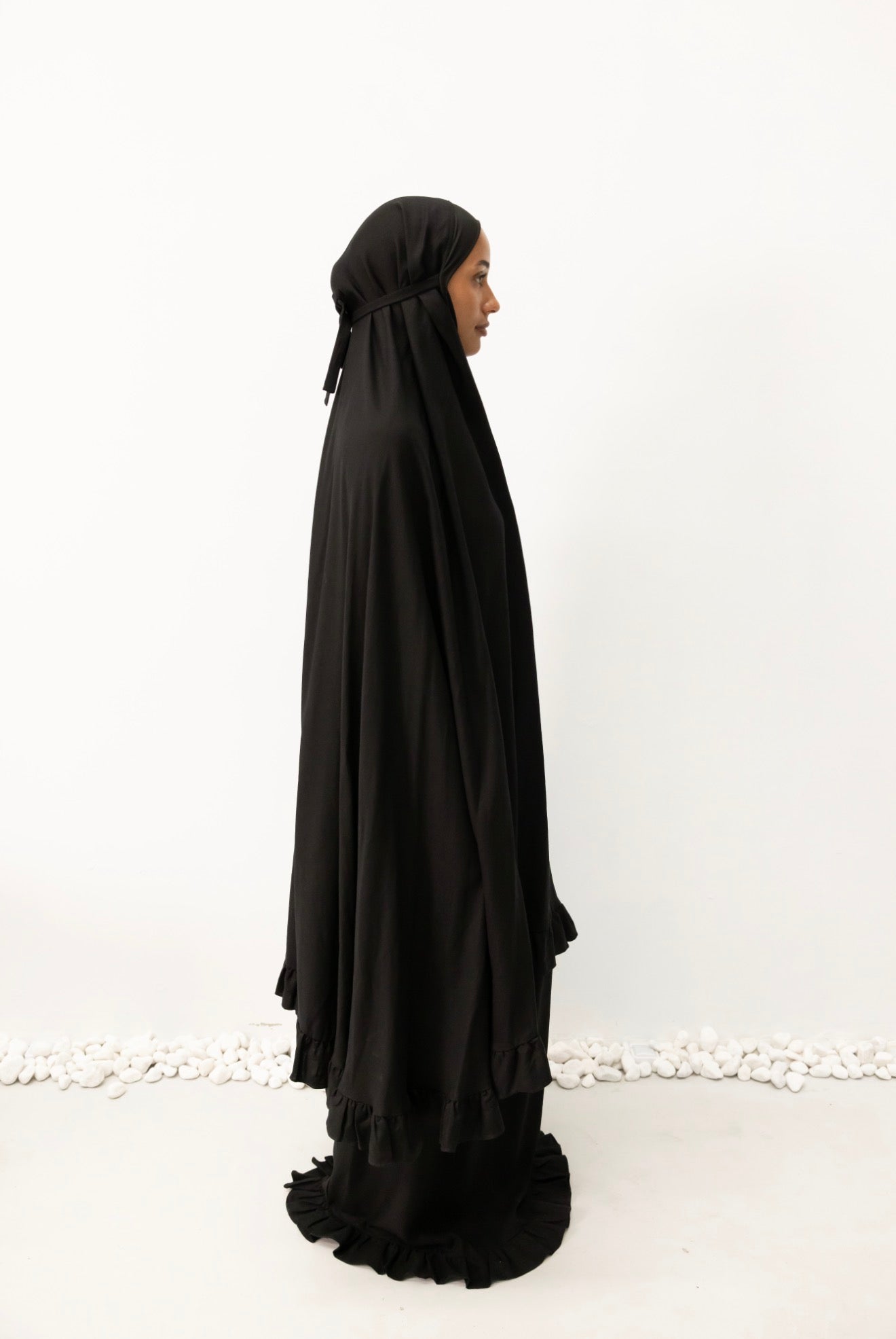 Linen Black Iman Prayer Set - ADULTS